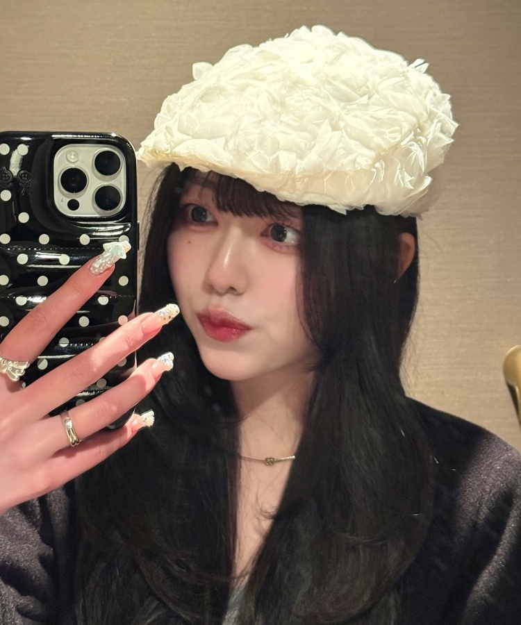 フラワーハンチングキャップ WHITE