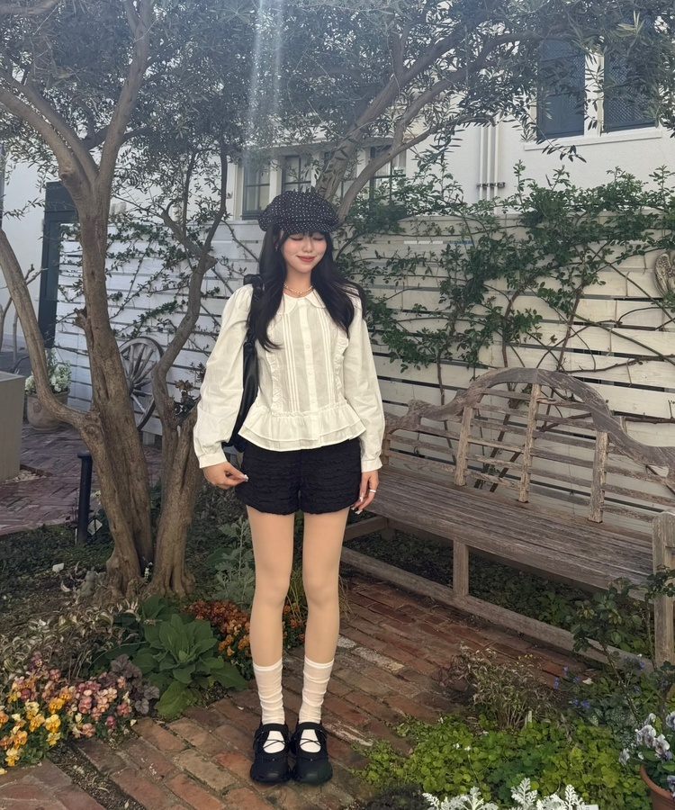 통굽 스트랩 슈즈 블랙