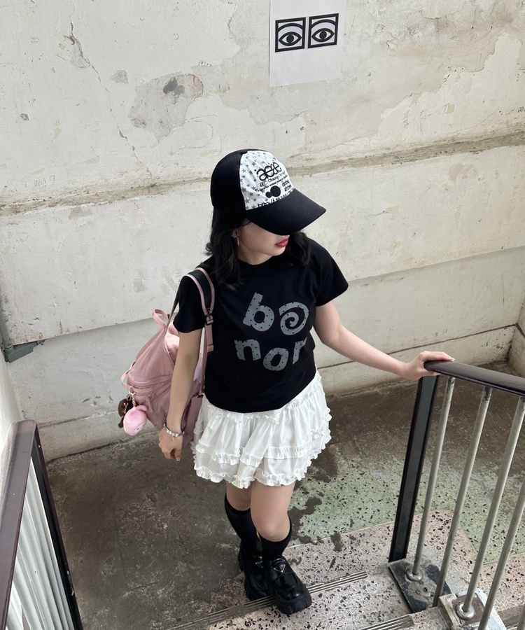 ヴィンテージロゴ半袖Tシャツ BLACK