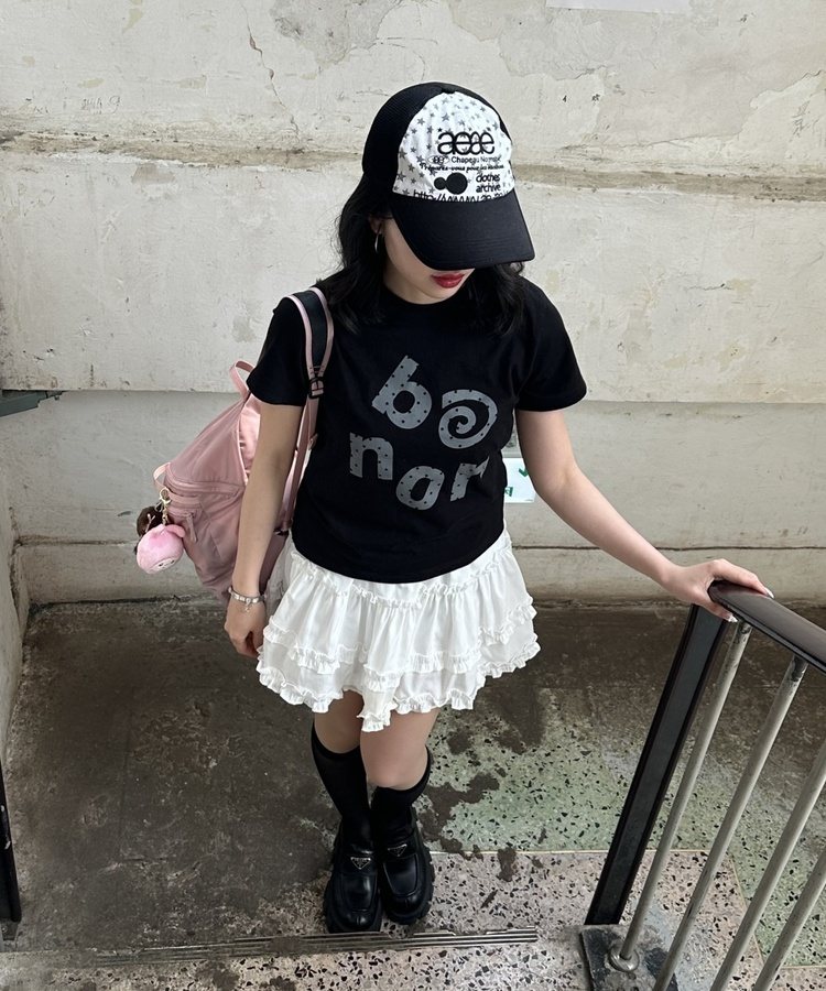 ヴィンテージロゴ半袖Tシャツ BLACK