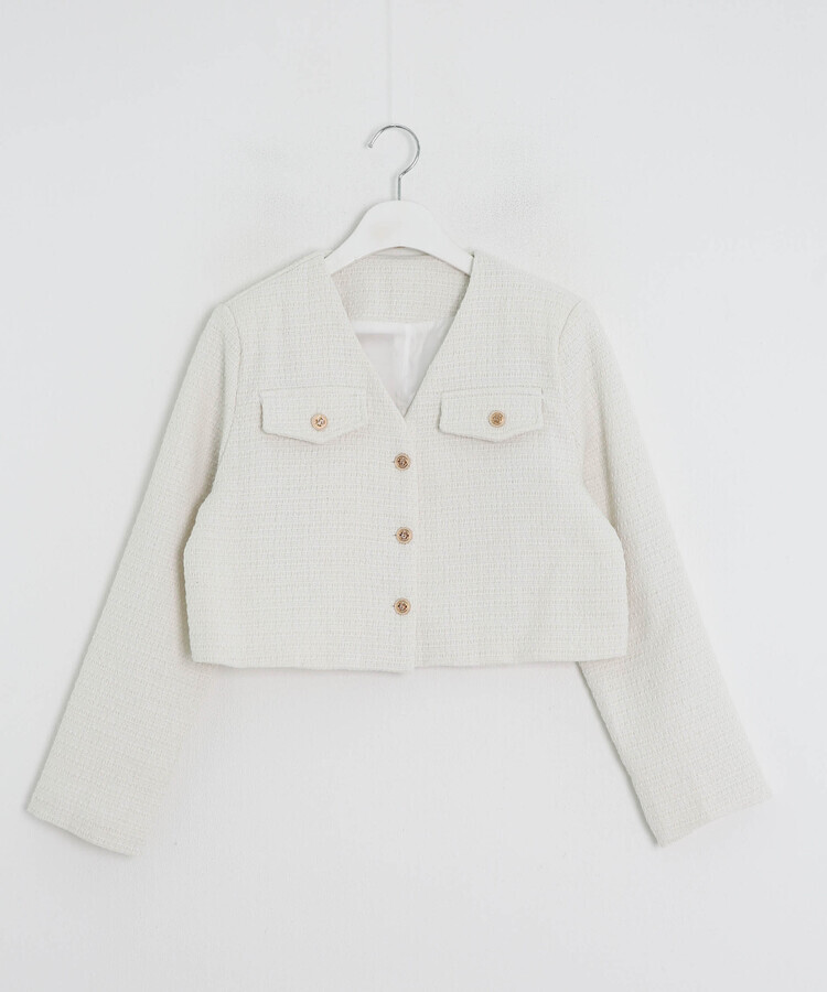 ツイードクロップドジャケット