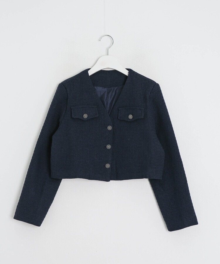 ツイードクロップドジャケット