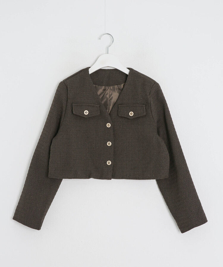 ツイードクロップドジャケット