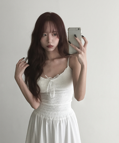 【カップ付き】レースキャミソール WHITE