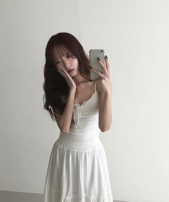 【カップ付き】レースキャミソール WHITE