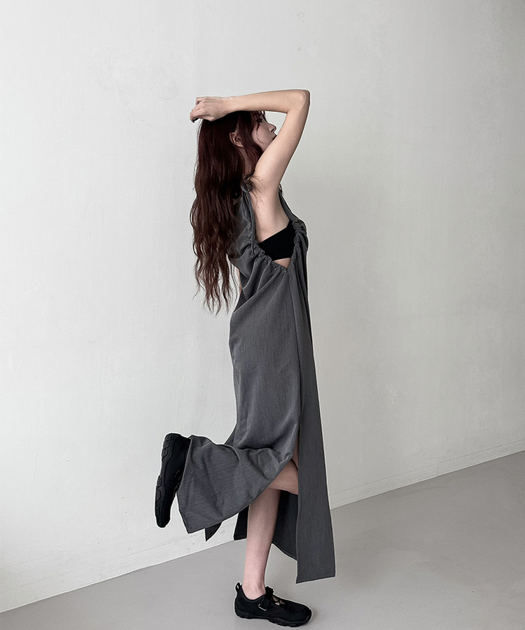 チャードキャミソールワンピース GREY