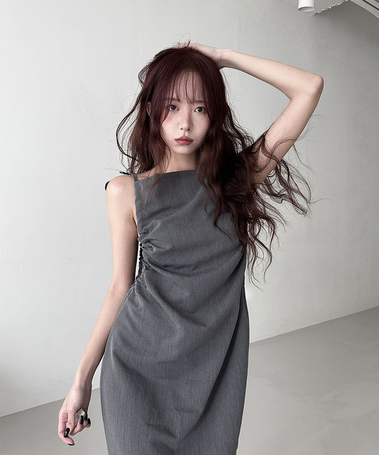 チャードキャミソールワンピース GREY