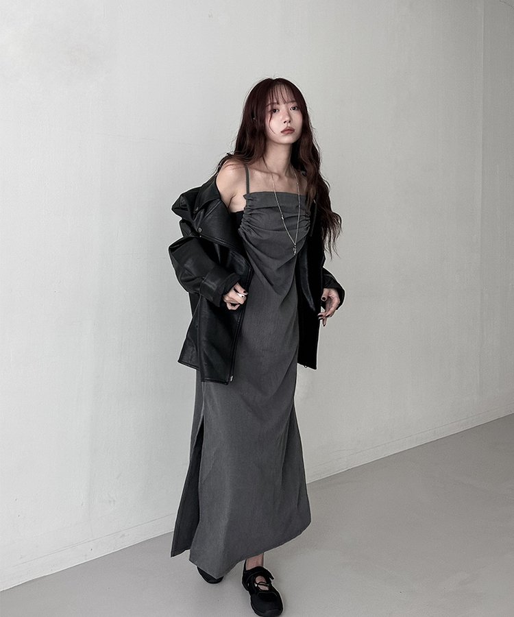 レザーオーバーライダージャケット BLACK