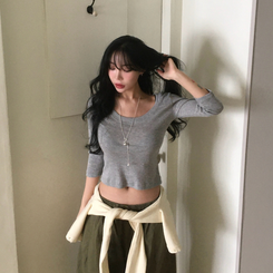 ペンダントデイリー7分Tシャツ(7color) MERANGE GRAY