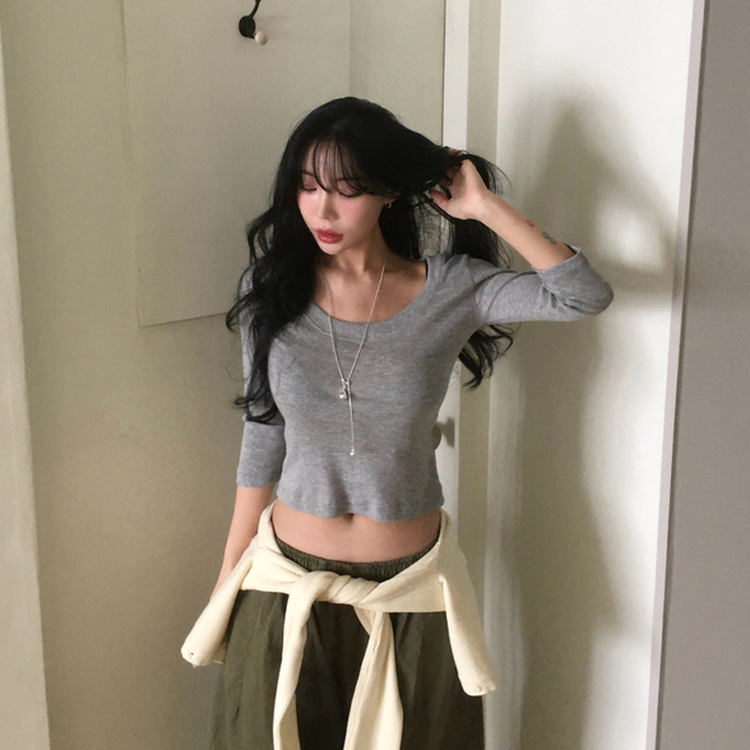 ペンダントデイリー7分Tシャツ(7color) MERANGE GRAY