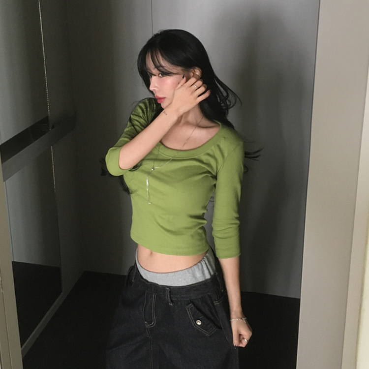 ペンダントデイリー7分Tシャツ(7color) LIGHT GREEN