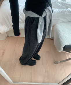 バンディングストリングニットパンツ CHARCOAL