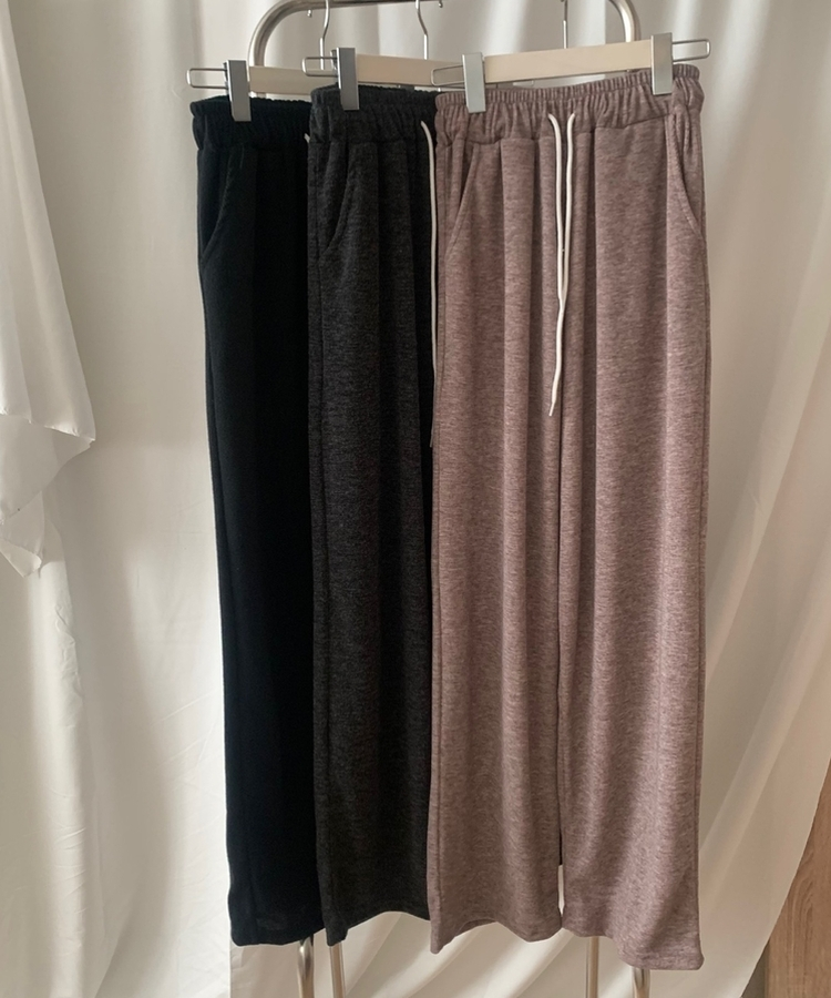 バンディングストリングニットパンツ