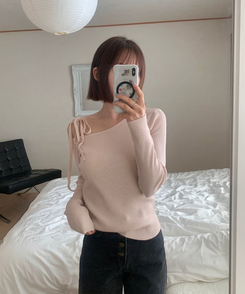 ワンオフリボンニット(6color) PINK