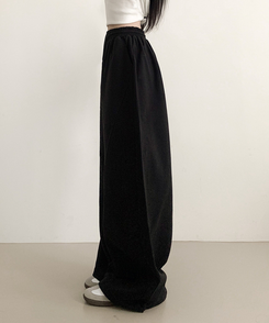 ロングワイドバンディングパンツ BLACK