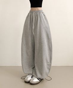 ロングワイドバンディングパンツ GREY