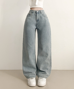 ストレートワイドデニムパンツ LIGHT DENIM