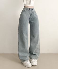ストレートワイドデニムパンツ LIGHT DENIM