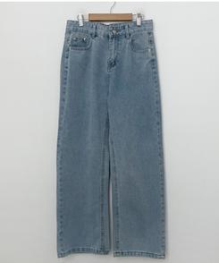 ストレートワイドデニムパンツ