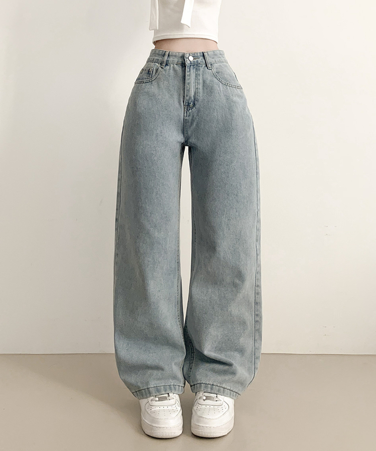 ストレートワイドデニムパンツ LIGHT DENIM
