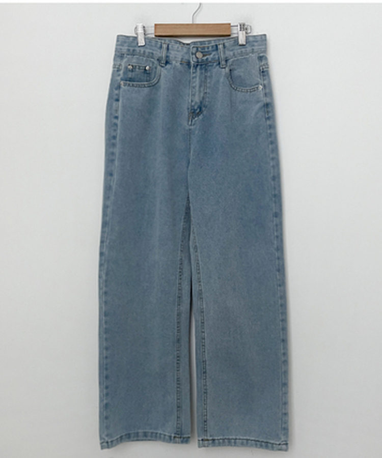 ストレートワイドデニムパンツ
