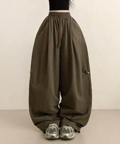 ピンテックカーブワイドパンツ KHAKI