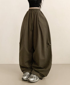 ピンテックカーブワイドパンツ KHAKI