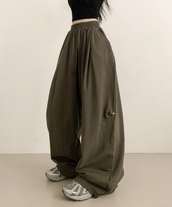 ピンテックカーブワイドパンツ KHAKI