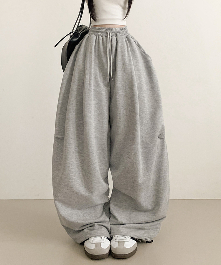 ピンテックカーブワイドパンツ GREY