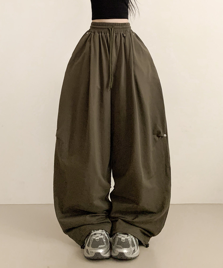 ピンテックカーブワイドパンツ KHAKI