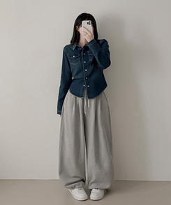 ディープウェーブデニムシャツ DEEP DENIM