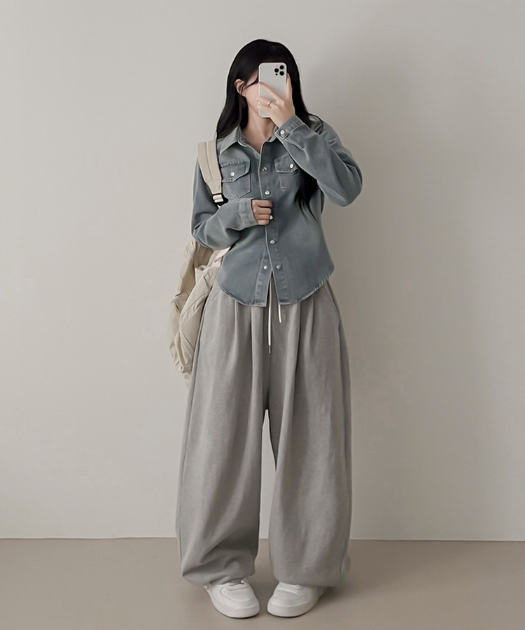 ディープウェーブデニムシャツ LIGHT DENIM