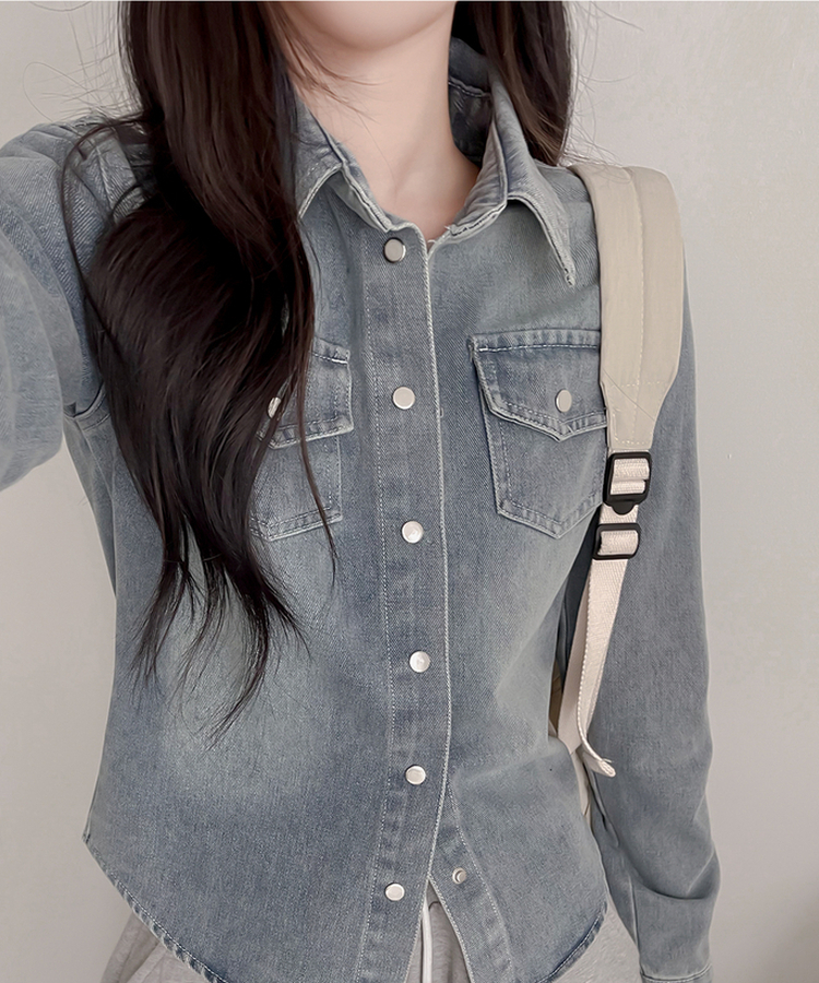 ディープウェーブデニムシャツ LIGHT DENIM