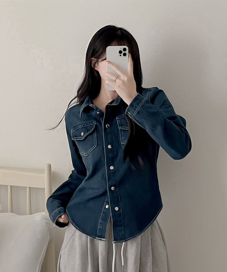 ディープウェーブデニムシャツ DEEP DENIM