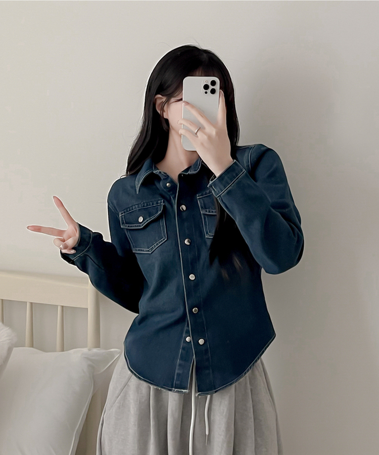 ディープウェーブデニムシャツ DEEP DENIM