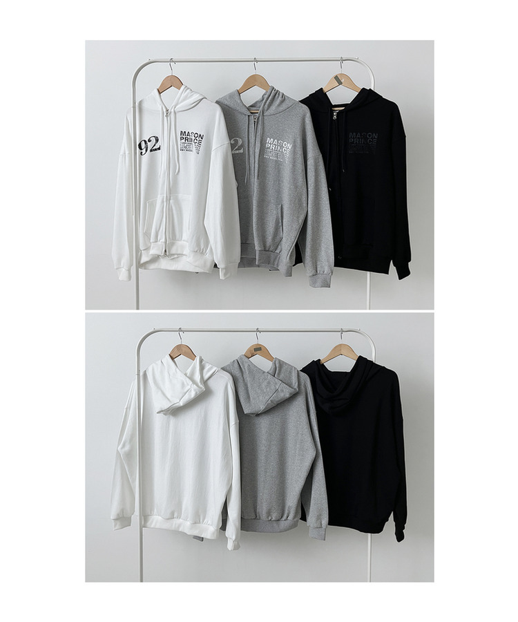 マイルドオーバーフードジップアップパーカー