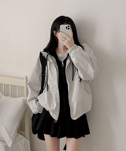 ベーシックフードウインドブレーカー IVORY