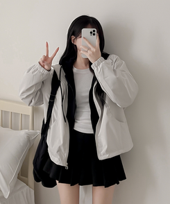 ベーシックフードウインドブレーカー IVORY