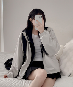 ベーシックフードウインドブレーカー IVORY