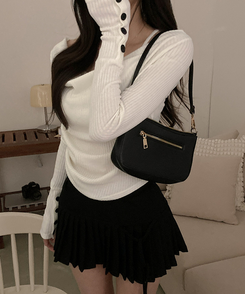 ボタン袖オフキャミソールレイヤードTシャツ IVORY