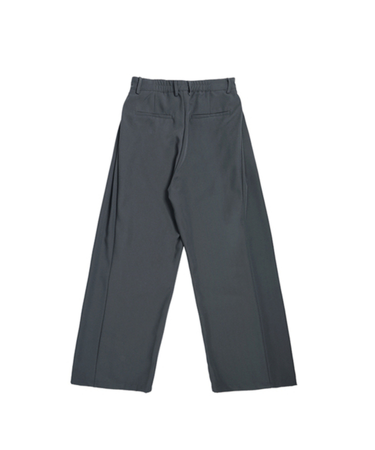 【丈別】ピンタックカットワイドスラックス