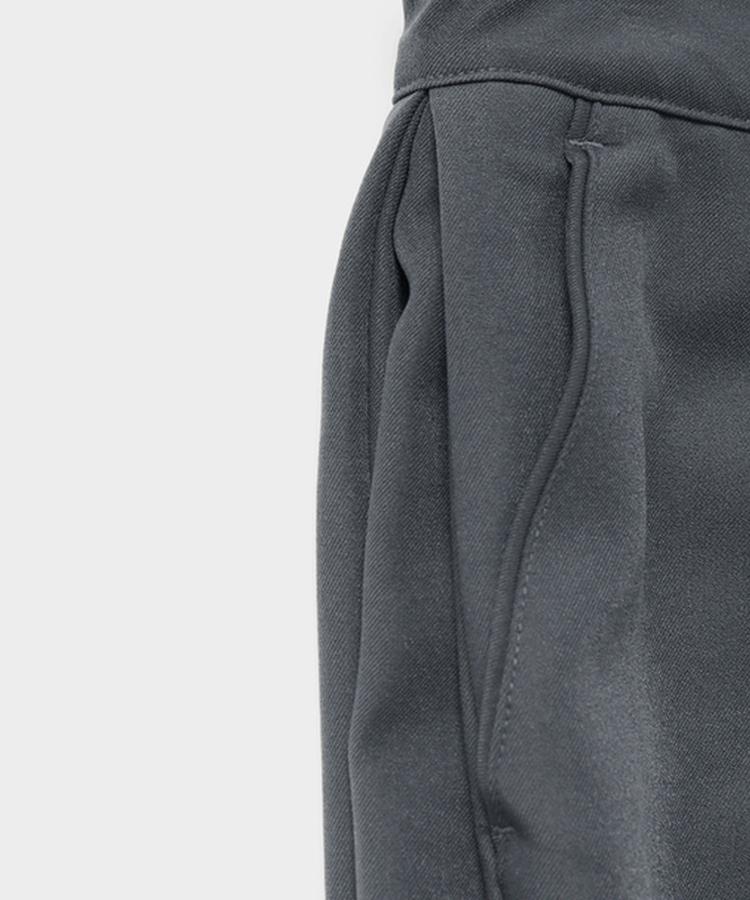 【丈別】ピンタックカットワイドスラックス