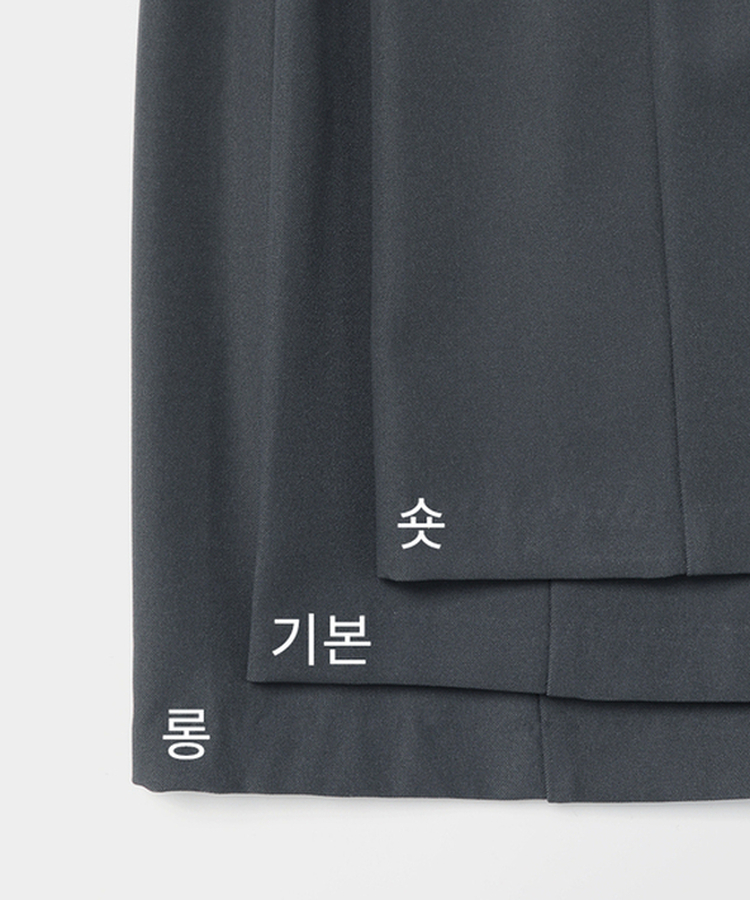 【丈別】ピンタックカットワイドスラックス