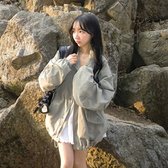 デイリーカジュアルオーバージャンパー KHAKI