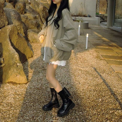 デイリーカジュアルオーバージャンパー KHAKI