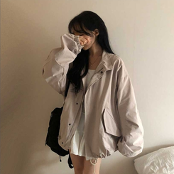 デイリーカジュアルオーバージャンパー LIGHT BEIGE