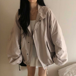 デイリーカジュアルオーバージャンパー LIGHT BEIGE