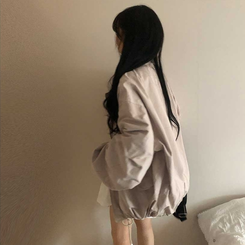 デイリーカジュアルオーバージャンパー LIGHT BEIGE