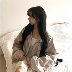 デイリーカジュアルオーバージャンパー LIGHT BEIGE