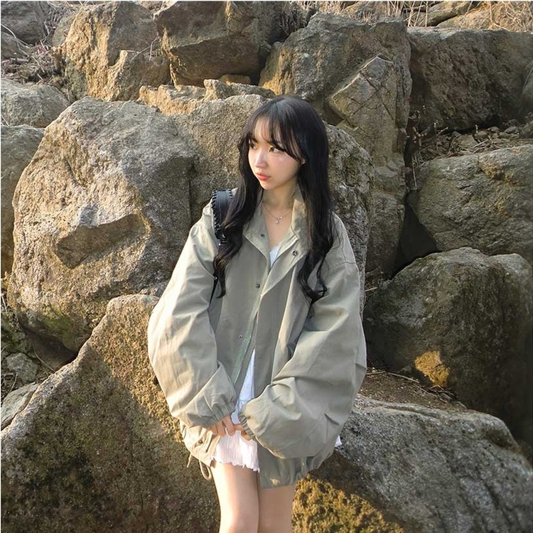 デイリーカジュアルオーバージャンパー KHAKI